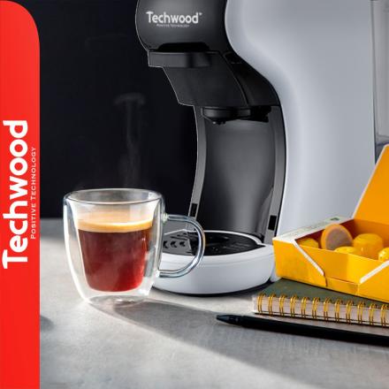 Máquina Café 1450W Cápsulas Nespresso/Dolce Gusto TECHWOOD