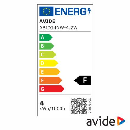 Lâmpada LED E14 JD 4.2W 230V 4000K 450lm AVIDE