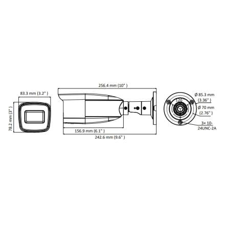 Câmara Bullet 5MP/ 1080p IP67 Metálica Hikvision Hiwatch
