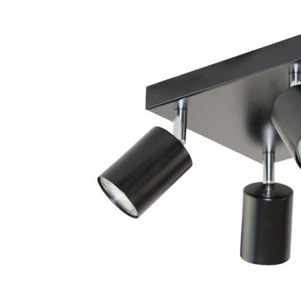 Candeeiro LED Teto/Parede 4x50W 140mm Preto ADVITI