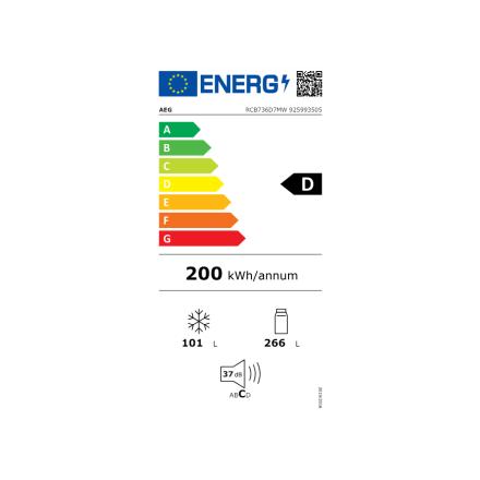 Combinado Aeg 366L No Frost Branco RCB736D7MW
