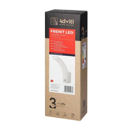 Candeeiro LED 20W 2000lm 4000K P/ Exterior C/ Sensor ADVITI