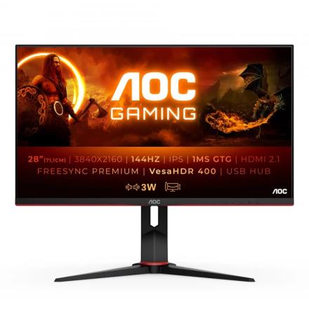 Monitor AOC Ips 28" Uhd 4K 1Ms 144Hz Hdmi Dp Usb