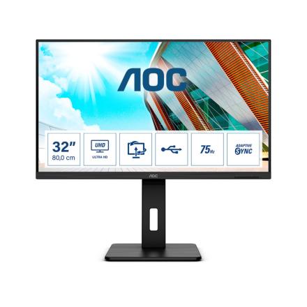 Monitor AOC Va 32" (31.5") Uhd 4K Hdmi Dp Usb-C
