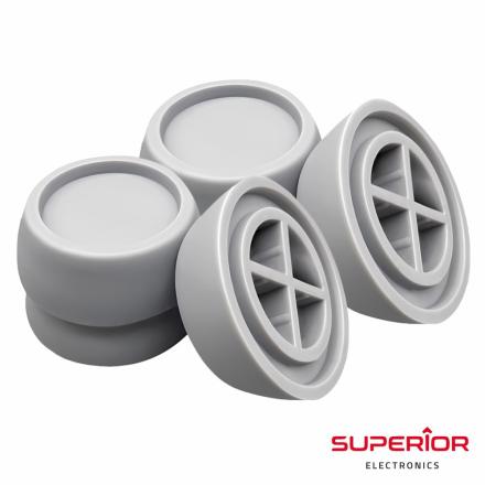 Conjunto de 4 Pés Antivibração P/ Máquina de Lavar SUPERIOR