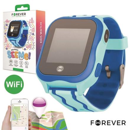 Relógio Segurança Azul Gps Gprs Wifi Sim Criança Forever