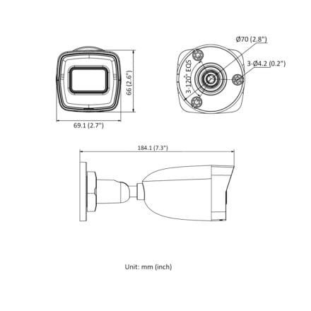 Câmara Vigilância Bullet Exterior Hikvision IP 4Mp PoE