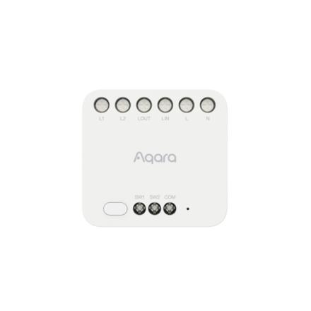 Aqara Módulo Relé Interruptor Duplo Automação ZigBee 2 Canai