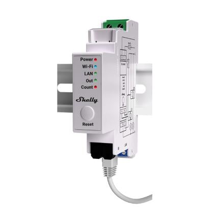 Módulo Shelly Pro P/ Calha Din Monofásico WiFi 2 Canais
