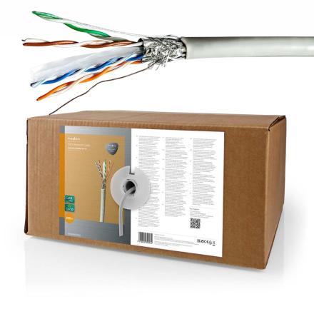 Cabo S/FTP CAT6 AWG27 Flexível P/ Interior 305m Cinzento