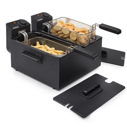 Fritadeira Dupla Elétrica Princess 2 x 3L 3600W Preto