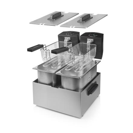 Fritadeira Dupla Elétrica Princess 2 x 3L 3600W Inox