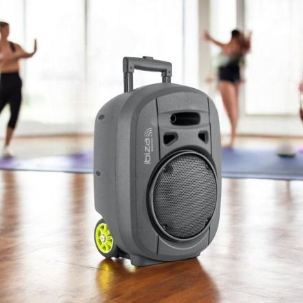 COLUNA AMPLIFICADA 8" 400W USB/BT/SD/BAT/TWS VHF PRETA IBIZA