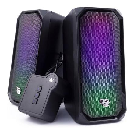 Altifalantes 2.0 Coolbox Deepgaming c/ ilumin. RGB Bluetooth