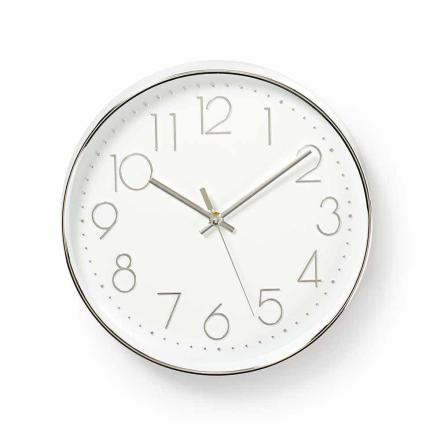Relógio De Parede Analógico Branco 30cm