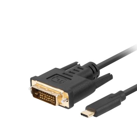 Cabo Usb-C A Dvi-D 24+1 Lanberg Macho/Macho 3.0M Preto