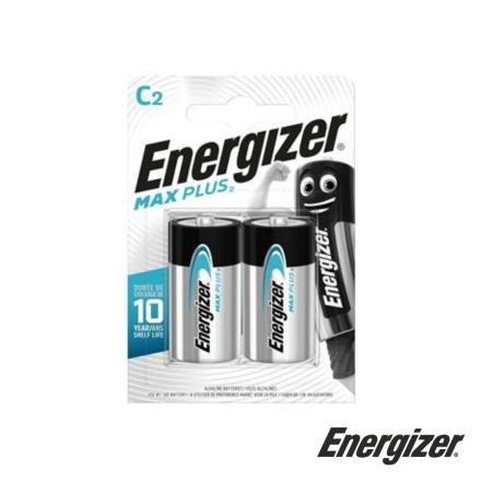 Pilha Alcalina LR14/C 1.5V 2x Blister MAX PLUS ENERGIZER