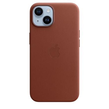 Capa em Pele com Magsafe para iphone 14 Umber