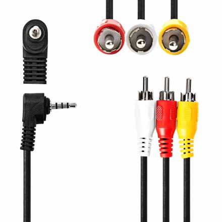 Cabo Jack 3.5mm Macho/ 3x RCA Macho 1m Preto