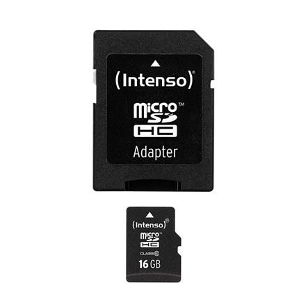 Cartão de Memória Intenso 16GB Micro SDHC C/ Adaptador SD