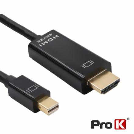 Cabo Mini Displayport Macho / HDMI Macho 1.8m PROK