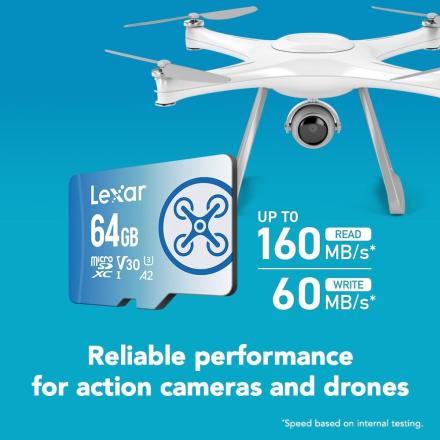 Cartão de Memória MicroSD Lexar Fly 64GB