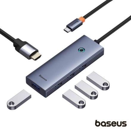 Hub USB-C Para 4x USB-A 3.0 e HDMI 4K UltraJoy Baseus