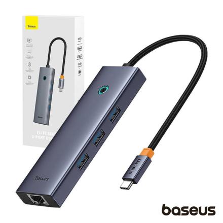 Hub USB-C P/ 3x USB-A / HDMI / USB-C PD e RJ45 UltraJoy