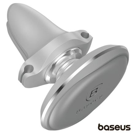 Suporte Telemóvel Magnético C/ Porta Cabos Prateado BASEUS