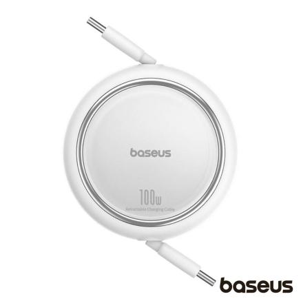 Cabo Retrátil USB-C P/ USB-C Macho PD 100W Branco BASEUS