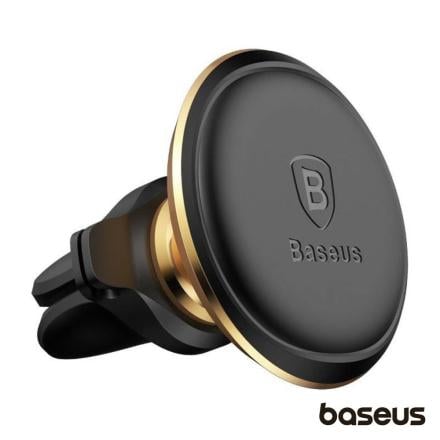 Suporte Telemóvel Magnético C/ Porta Cabos Dourado BASEUS