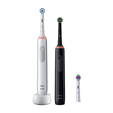 Escova De Dentes Eléctrica Oral B Pro3 3900 Duo Preto/Branco