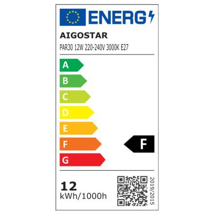 Lâmpada E27 12W 230V LED 3000K 920lm PAR30