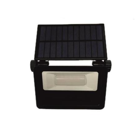 Foco LED C/ Painel Solar 13W IP54 3000-6500K 1600lm Preto