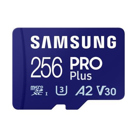 Microsd samsung 256gb pro plus uhs-i sdhc u3 v30 a2 c/adapt