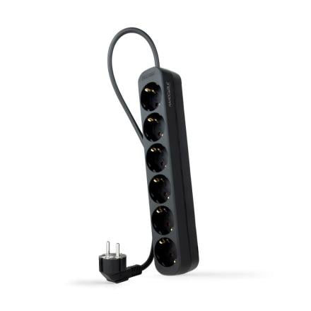 Regleta 6 tomas 1.4 m negra 10.37.0006-ns-bk nanocable