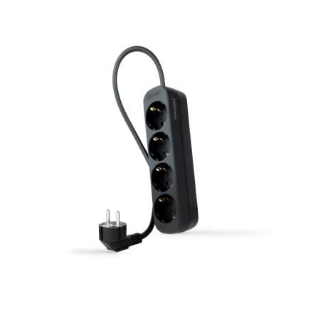 Extensão Elétrica Nanocable 4 Tomadas Tipo F 1,4m Preto