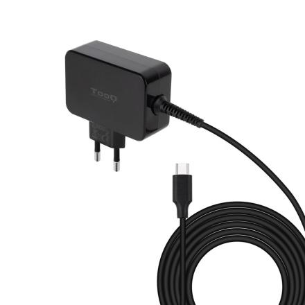 Carregador para portátil 65w tooq gan usb-c pd preto tqlc-us