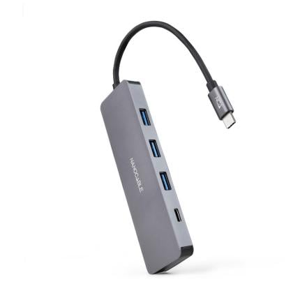 Hub usb-c/m a 3xusb3.0/h + 1xusb-c/h alumínio 10cm nanocable
