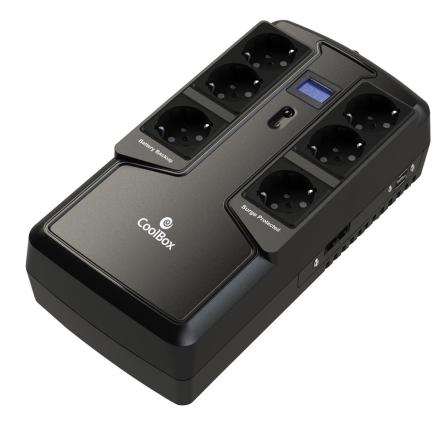Sai coolbox scudo ii 800va 6 enchufes schuko porta usb carg