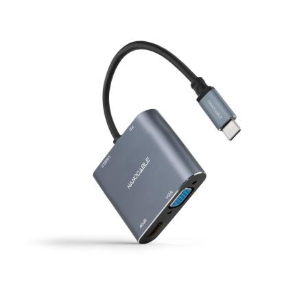 Conversor usb-c a hdmi/h-vga/h-usb-a/h-usb-c/h nanocable 10.