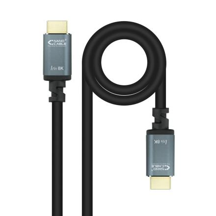 Cabo hdmi 2.1 iris 8k a/m-a/m preto 1,5m nanocable 10.15.800
