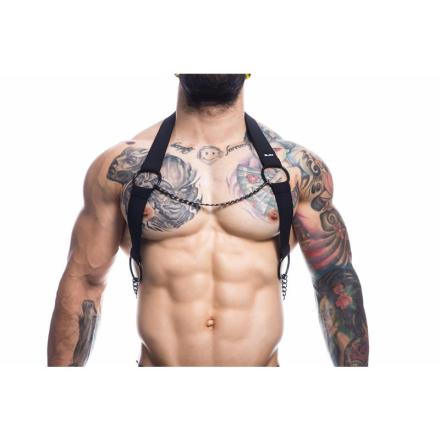 Arnés De Peito Com Corrente Cut4Men Preto