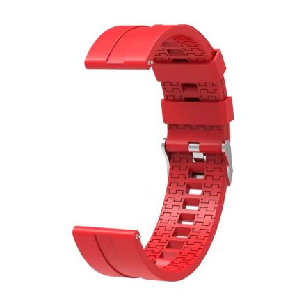Pulseira Universal Silicone 22mm Vermelha para Smartwatch