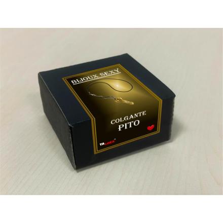 Colar em forma de pénis dourado