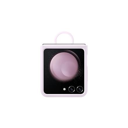 Capa de silicone samsung flip5 com anel lavanda
