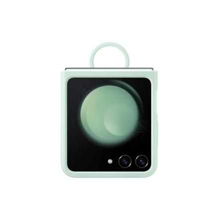 Capa de silicone samsung flip5 com anel verde oceano