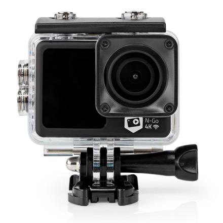 Nedis action camera 4k30fps com lcd duplo / wifi / waterproo