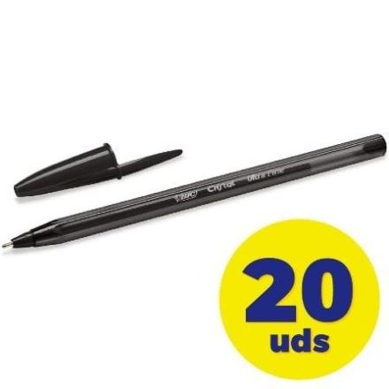 Caixa de canetas de tinta de aceite bic cristal exact ult