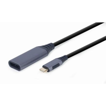 Gembird adaptador usb tipo c para displayport macho, cinzent